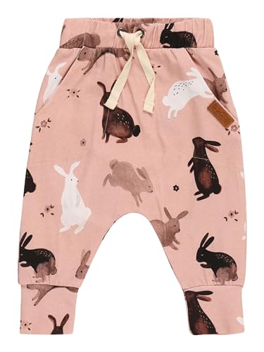 Walkiddy Jogginghose aus Baumwolle (Bio) 50/56 Happy Rabbits Rosa - Nachhaltige, ökologische und Faire Produktion in Europa - Zertifizierte GOTS-Bio-Baumwolle - Pflegeleicht - Maschinenwäsche' von Walkiddy