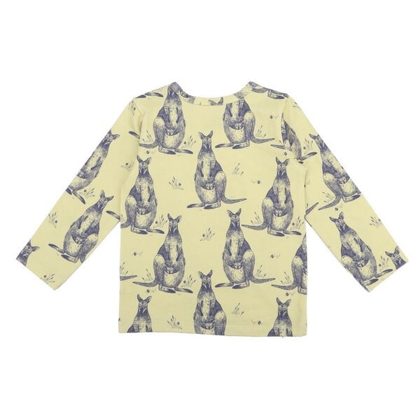 Walkiddy Kangaroos - Gelb - Langarm Shirt von Walkiddy