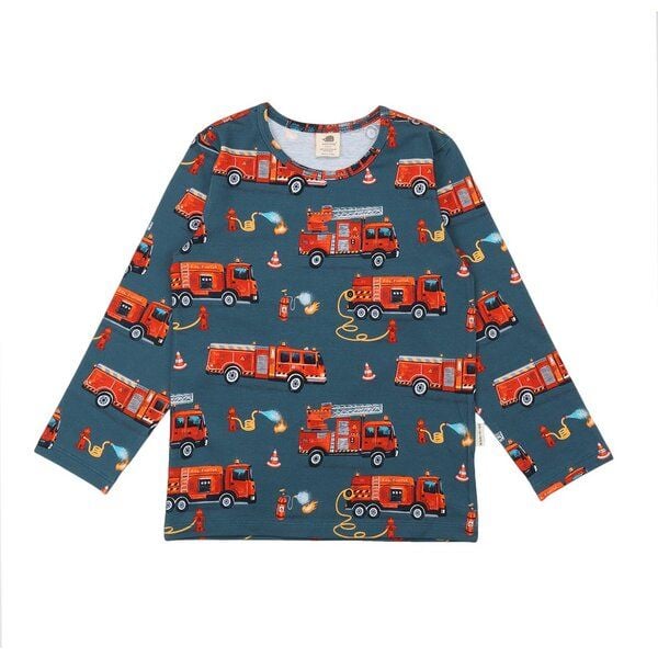 Walkiddy Kinder Langarmshirt aus Bio-Baumwolle – Fire Fighters von Walkiddy