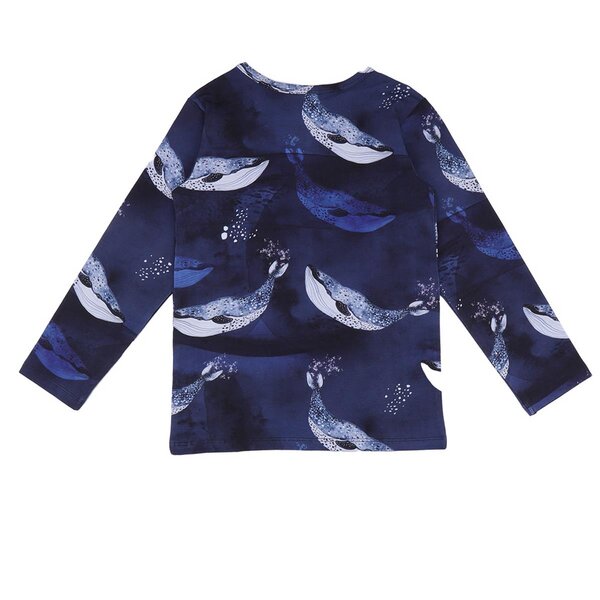 Walkiddy Blue Whales - dark blue - Langarm Shirt von Walkiddy