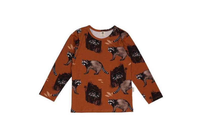 Walkiddy Langarmshirt Kinder Shirt aus Bio-Baumwolle mit Waschbärmotiv Bio Baumwolle,GOTS,Kinderbekleidung,nachhaltige Klamotten,Langarm von Walkiddy