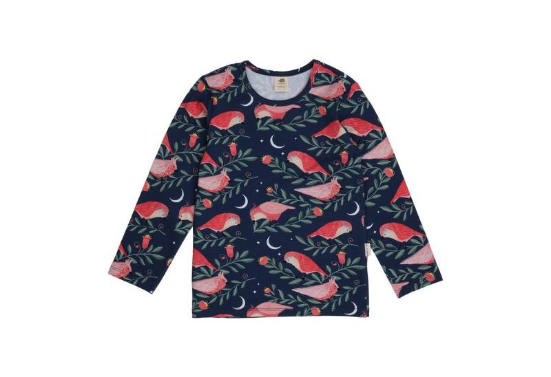 Walkiddy Langarmshirt Kinder Shirt aus Bio-Baumwolle mit Pinky Birds Print Bio Baumwolle,GOTS,Kinderbekleidung,nachhaltige Klamotten,Langarm von Walkiddy