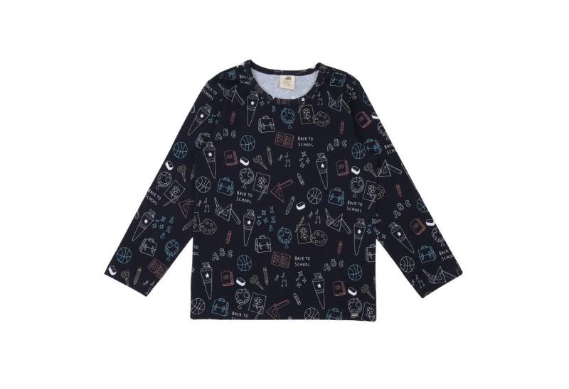 Walkiddy Langarmshirt Kinder Shirt mit Schulanfangsmotiv aus Bio-Baumwolle von Walkiddy