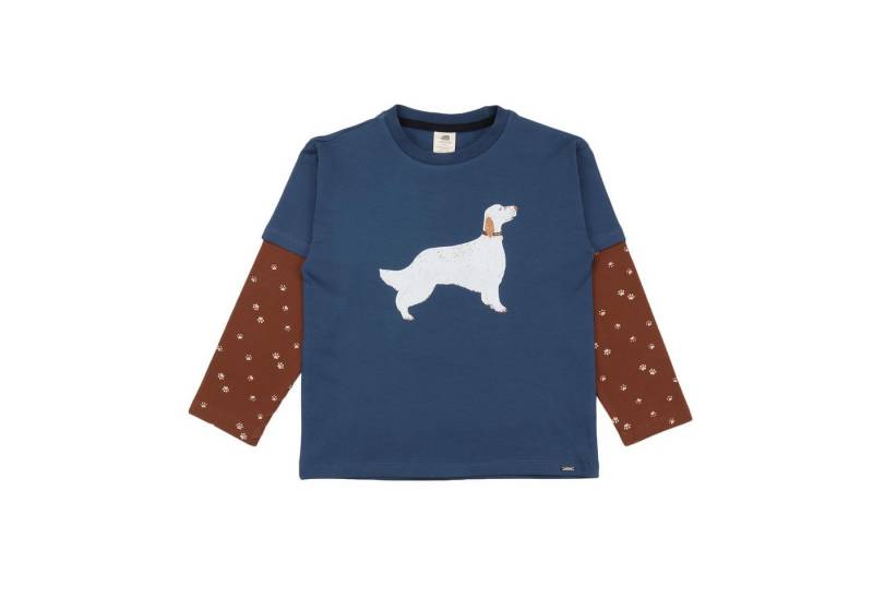 Walkiddy Langarmshirt Bio-Baumwoll Kinder Shirt mit Hundemuster von Walkiddy