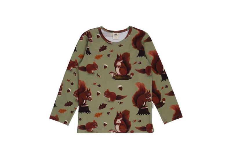 Walkiddy Langarmshirt Bio-Baumwoll Shirt mit Eichhörnchenfamilie für Kinder Bio Baumwolle,GOTS,Kinderbekleidung,nachhaltige Klamotten,Langarm von Walkiddy
