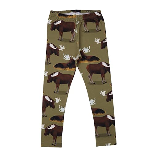 Walkiddy Leggings aus Baumwolle (Bio) 116, Majestik Mooses, Grün - Nachhaltige und ökologische GOTS zertifizierte Kinderkleidung von Walkiddy