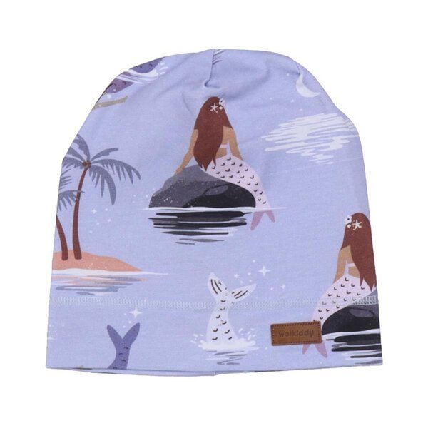 Walkiddy Nachhaltige Lila Mermaids-Mütze - Allergikerfreundlich & Umweltschonend – GOTS zertifiziert von Walkiddy