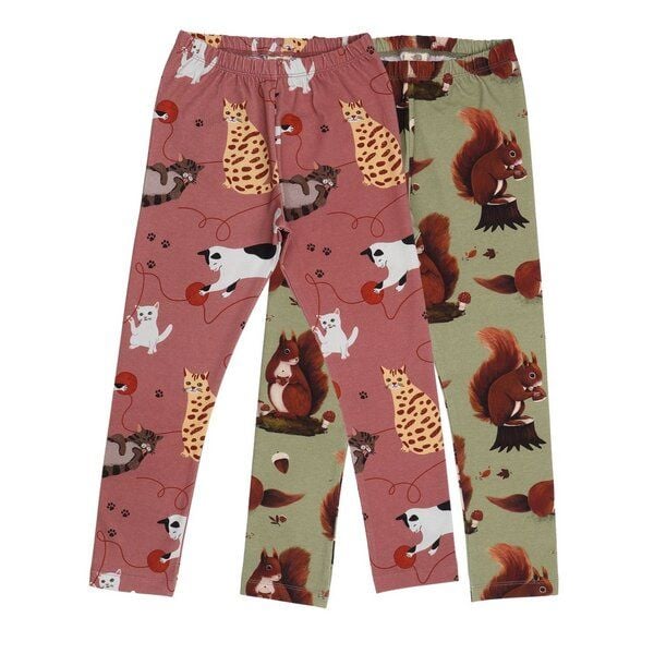 Kinder Leggings Multipack Playful Cats aus weicher Baumwolle von Walkiddy von Walkiddy