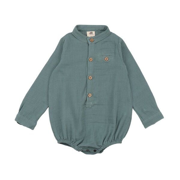 Walkiddy Muslin Green Bio-Baumwolle Body - GOTS-zertifizierte, allergenfreie Kinderkleidung in Grün von Walkiddy