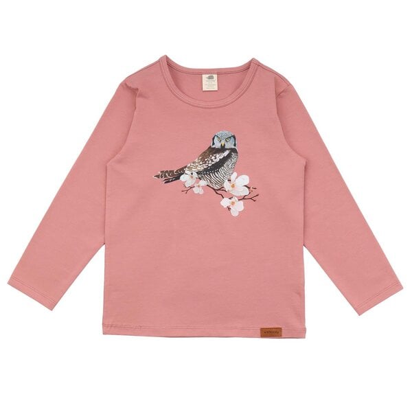 Walkiddy Owl Friends - Baumwolle (Bio) - pink - Langarm Shirt von Walkiddy