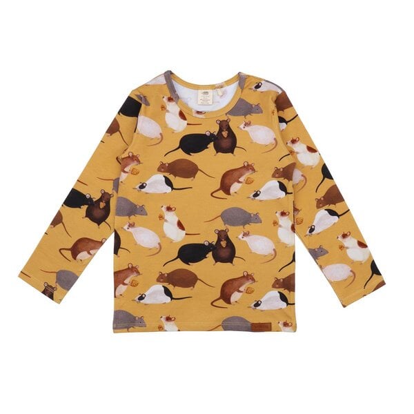Walkiddy Playful Mouses - Gelb - Langarm Shirt von Walkiddy