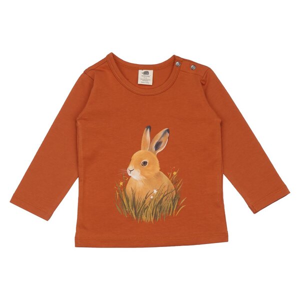 Walkiddy Pretty Bunnies - Baumwolle (Bio) - Braun - Langarm Shirt von Walkiddy