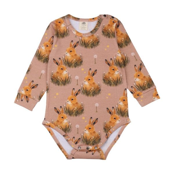 Walkiddy Pretty Bunnies - Baumwolle (Bio) - Rosa - Langarm Body von Walkiddy