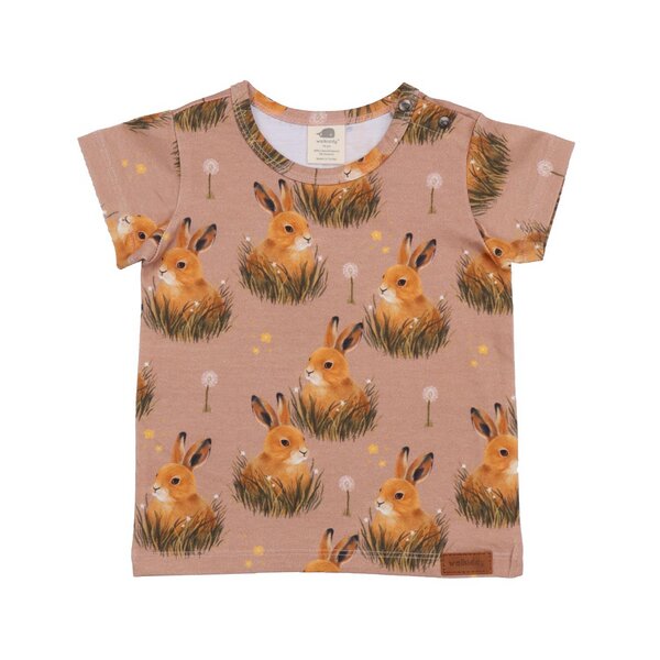 Walkiddy Pretty Bunnies - Baumwolle (Bio) - Rosa - T-Shirt von Walkiddy