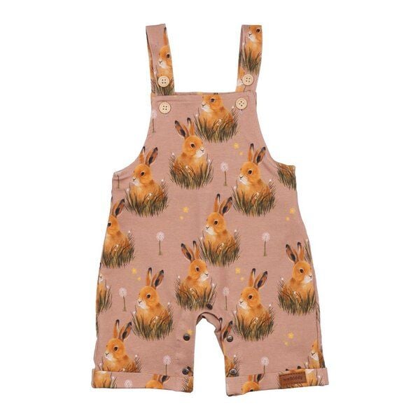 Walkiddy Pretty Bunnies - Öko-Strampler ohne Arm, Bio-Baumwolle, Rosa – GOTS zertifiziert von Walkiddy