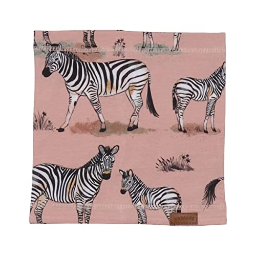 Walkiddy Schal aus Bio-Baumwolle, Zebra Family, Rosa, One Size - Nachhaltig, ökologisch, fair produziert, GOTS zertifiziert von Walkiddy