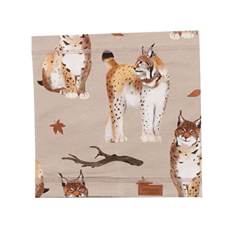 Walkiddy Schal aus Bio-Baumwolle (One Size) - Hochwertiges und Fair produziertes Royal Lynxes Beige - Nachhaltige Kinderkleidung von Walkiddy