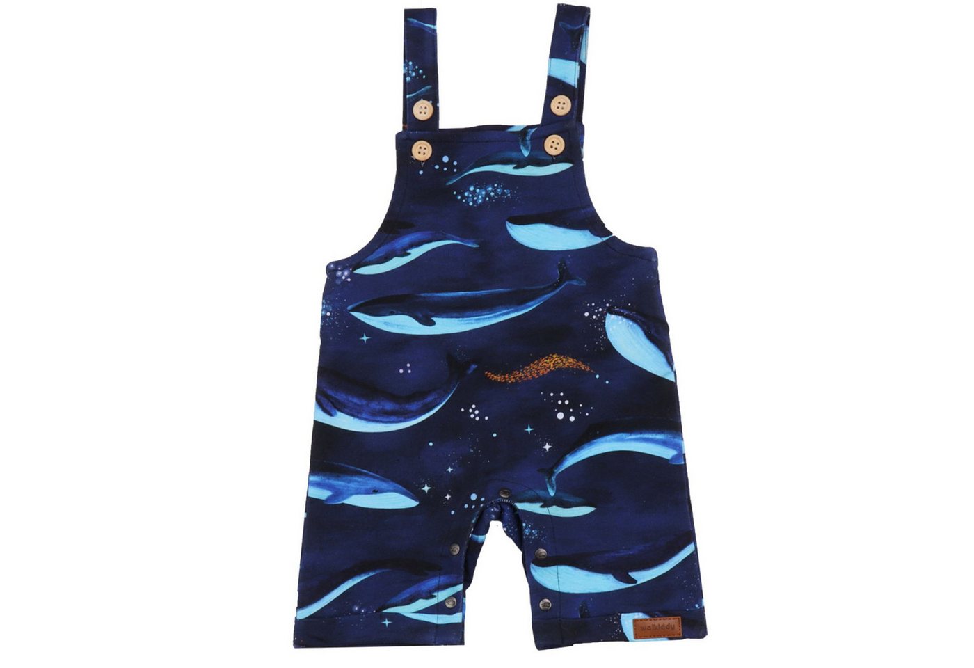 Walkiddy Shorts Walkiddy Whales Romper Latzhose 86 von Walkiddy