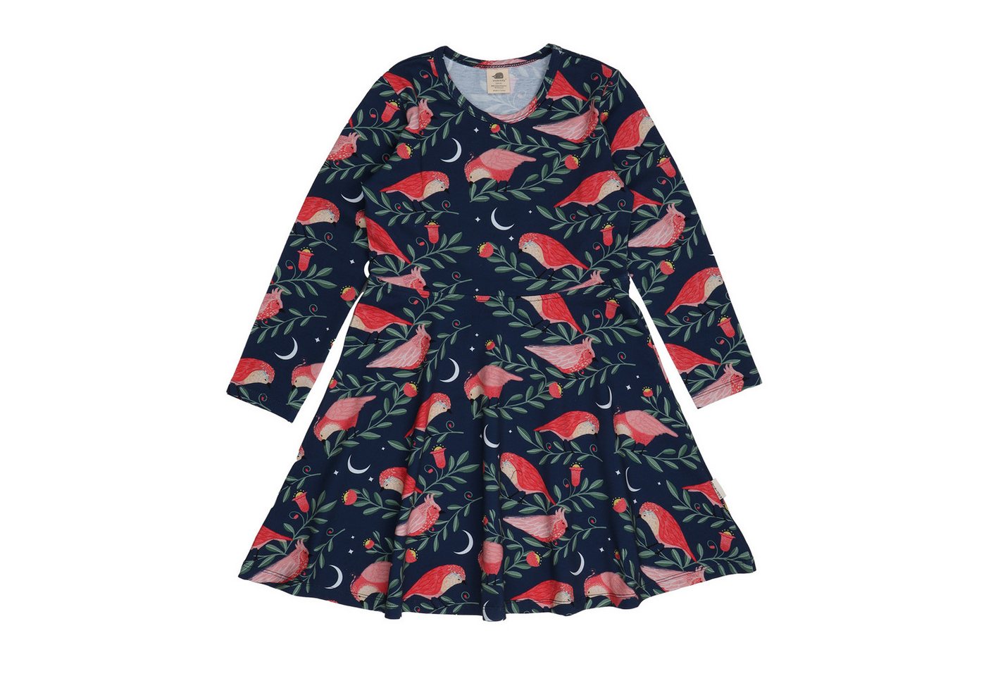 Walkiddy Skaterkleid Bio-Baumwoll Kleid mit Pinky Birds Motiv für Kinder Bio Baumwolle,GOTS,Kinderbekleidung,nachhaltige Klamotten,Kleid Walkiddy Skaterkleid Bio-Baumwoll Kleid mit Pinky Birds Motiv für Kinder Bio Baumwolle,GOTS,Kinderbekleidung,nachhaltige Klamotten,Kleid von Walkiddy