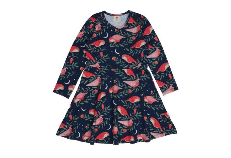 Walkiddy Skaterkleid Bio-Baumwoll Kleid mit Pinky Birds Motiv für Kinder Bio Baumwolle,GOTS,Kinderbekleidung,nachhaltige Klamotten,Kleid von Walkiddy