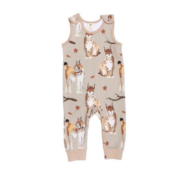 Walkiddy Royal Lynxes - beige - Strampler ohne Arm von Walkiddy