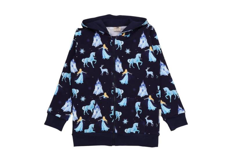 Walkiddy Sweatjacke Walkiddy mit Prinzessinmoiv aus Bio Baumwolle Bio Baumwolle,GOTS,Kinderbekleidung, nachhaltige Klamotten,Sweat Jacke von Walkiddy