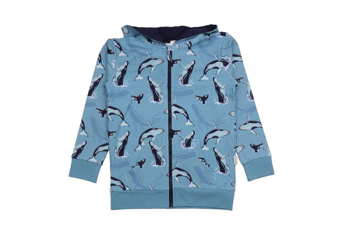 Walkiddy Sweatjacke Walkiddy mit Wal Print aus Bio Baumwolle Bio Baumwolle,GOTS,Kinderbekleidung, nachhaltige Klamotten,Sweat Jacke von Walkiddy