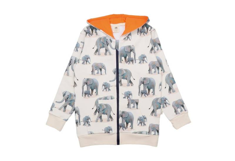 Walkiddy Sweatjacke Sweatjacke mit Elefantenmotiv aus Bio-Baumwolle Bio Baumwolle,GOTS,Kinderbekleidung, nachhaltige Klamotten,Sweat Jacke von Walkiddy