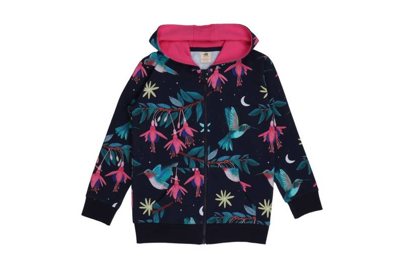 Walkiddy Sweatjacke Sweatjacke aus Bio-Baumwolle mit Kolibri-Motiv für Kinder Bio Baumwolle,GOTS,Kinderbekleidung, nachhaltige Klamotten,Sweat Jacke von Walkiddy
