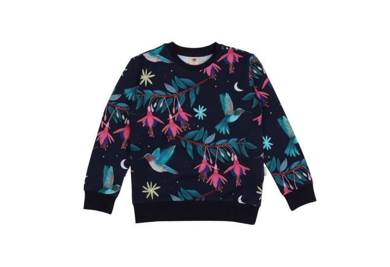 Walkiddy Sweatshirt Kinder Sweatshirt mit Kolibri-Print aus Bio-Baumwolle Bio Baumwolle,GOTS,Kinderbekleidung,nachhaltige Klamotten,Sweatshirt von Walkiddy