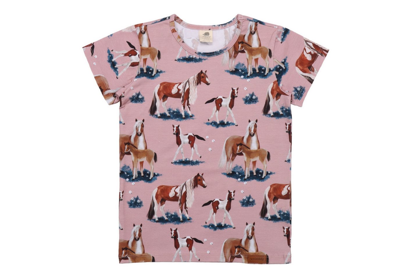 Walkiddy T-Shirt Walkiddy T-Shirt Rosa Horses Pferde Alloverprint 104 von Walkiddy