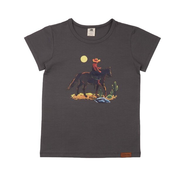 Walkiddy The Cowboy - Baumwolle (Bio) - Anthrazit - T-Shirt von Walkiddy