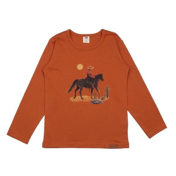 Walkiddy The Cowboy - Baumwolle (Bio) - Braun - Langarm Shirt von Walkiddy