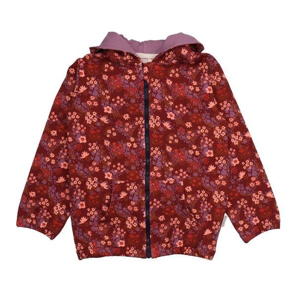 Kinder Sweatjacke Bio-Baumwolle The Secret Garden Walkiddy, GOTS-zertifiziert, weich, vegan, fair produziert, floraler Print mit Kapuze und Reißverschluss von Walkiddy