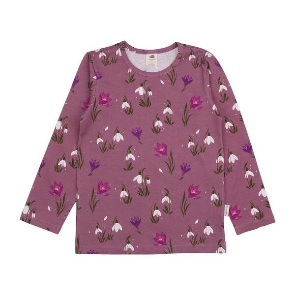 Kinder Langarmshirt The Snowdrops Bio-Baumwolle – GOTS-zertifiziertes Walkiddy Shirt mit Blumen-Print, weich, sanft & perfekt für jede Jahreszeit von Walkiddy