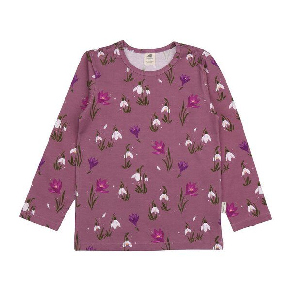 Kinder Langarmshirt The Snowdrops Bio-Baumwolle – GOTS-zertifiziertes Walkiddy Shirt mit Blumen-Print, weich, sanft & perfekt für jede Jahreszeit von Walkiddy