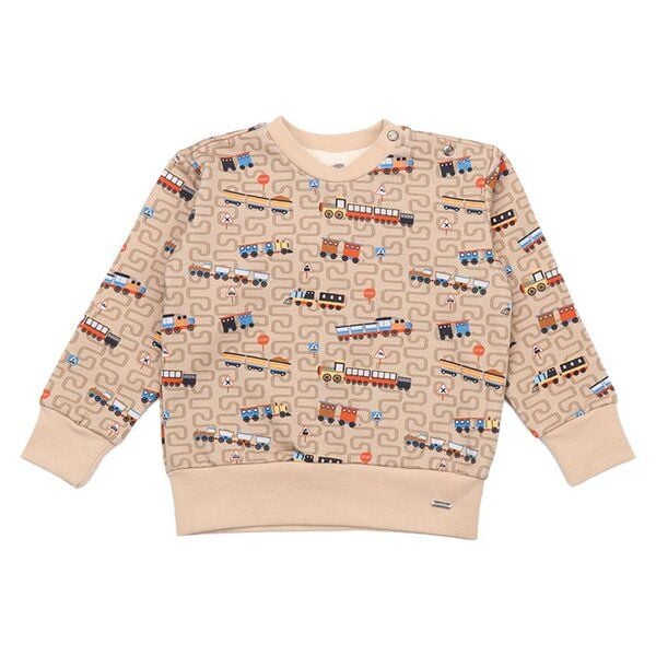 Ökologisches Kinder-Sweatshirt Tiny Trains von Walkiddy - GOTS-zertifiziert, Bio-Baumwolle, allergikerfreundlich & Fair Trade von Walkiddy