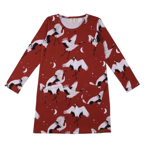 Walkiddy Dancing Cranes - Rot - Tunika von Walkiddy