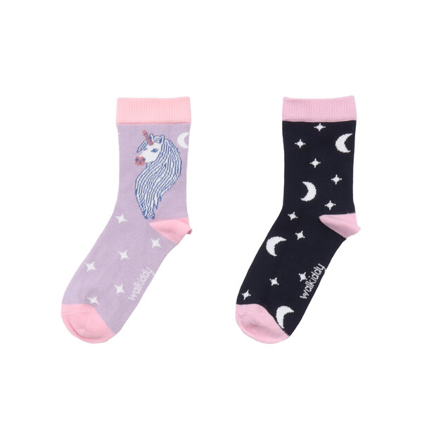 Walkiddy Unicornland - Baumwolle (Bio) - Lila - Socken von Walkiddy