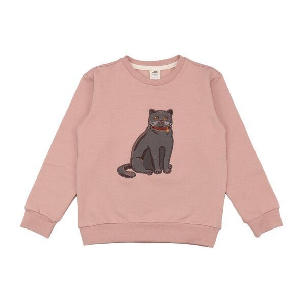 Walkiddy Various Cats Bio-Baumwoll Kinder Sweatshirt in Pink - Hautfreundlich, Nachhaltig & Fair – GOTS zertifiziert von Walkiddy