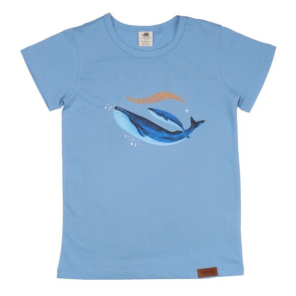 Walkiddy Whaley's Song - Baumwolle (Bio) - Blau - T-Shirt von Walkiddy