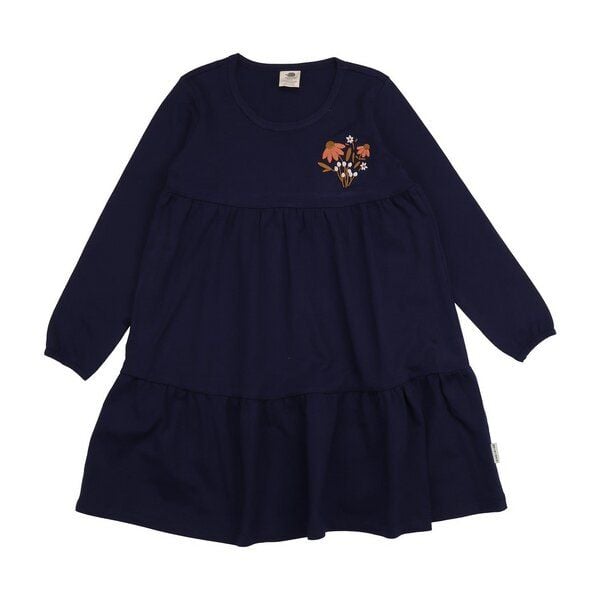 Kinder Kleid – Dunkelblau, Langarm, locker fallend, bequem, vielseitig kombinierbar | Walkiddy von Walkiddy