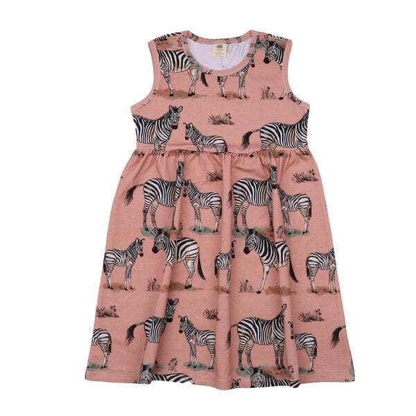 Walkiddy Zebra Family - Rosa - Kurzarm Kleid von Walkiddy