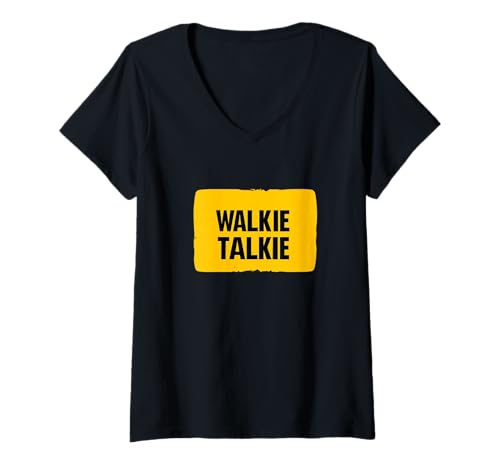 Damen Lustiges Walkie-Talkie-Kostüm T-Shirt mit V-Ausschnitt Damen Lustiges Walkie-Talkie-Kostüm T-Shirt mit V-Ausschnitt von Walkie Talkie Outfit