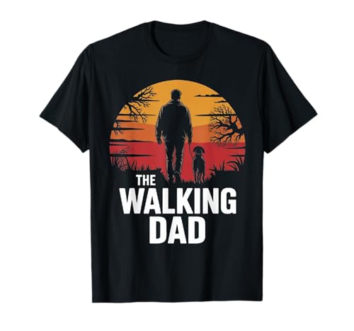 Herren The Walking Dad für Vatertag Gassi Gehen und Hunde Papa T-Shirt von Walking Dad Vatertag Hunde Motive