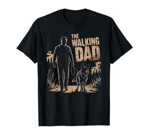 Herren The Walking Dad für Vatertag Gassi Gehen und Hunde Papa T-Shirt von Walking Dad Vatertag Hunde Motive