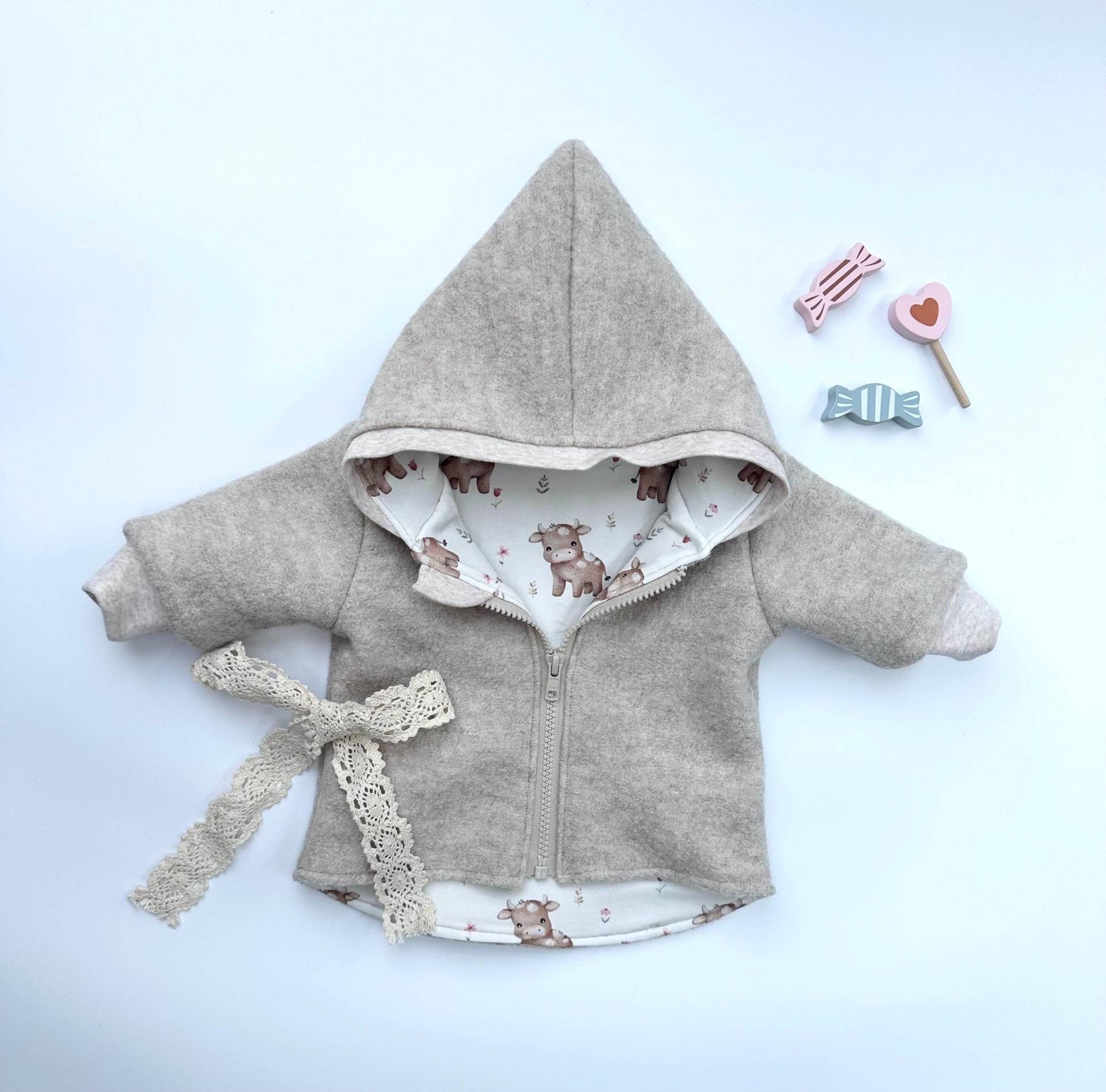 Walkjacke Walk Hellbeige Meliert Bündchen in Hellbeige-Meliert Kälber Mit Reißverschluss Und Walkjacke Walk Hellbeige Meliert Bündchen in Hellbeige-Meliert Kälber Mit Reißverschluss Und von Walkoon