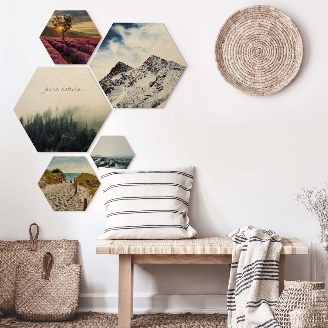 Wall-Art Mehrteilige Bilder "Natur Collage Landschaft Bilder", (Set, 5 St., Dekorative Wanddekoration) von Wall-Art