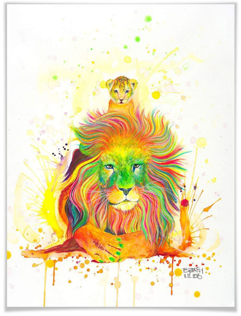 Wall-Art Poster "A Kings Pride König der Löwen", Schriftzug, (1 St.) von Wall-Art