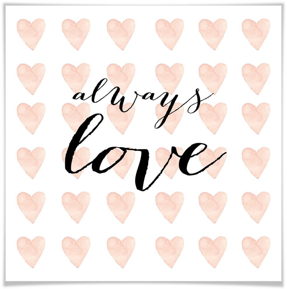 Wall-Art Poster "Always Love Kinderzimmedeko", Schriftzug, (1 St.) von Wall-Art